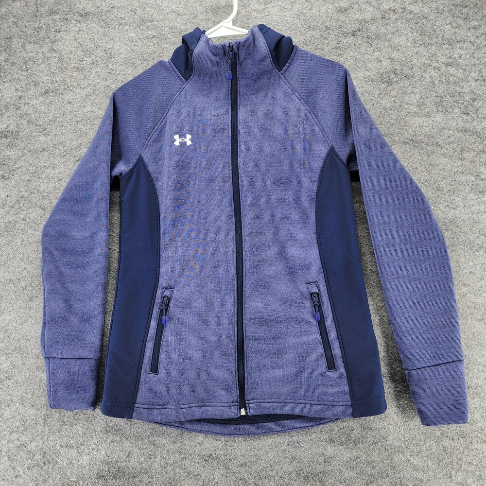 Under Armour Jacket Womens XS Loose Full Zip Purple Hooded